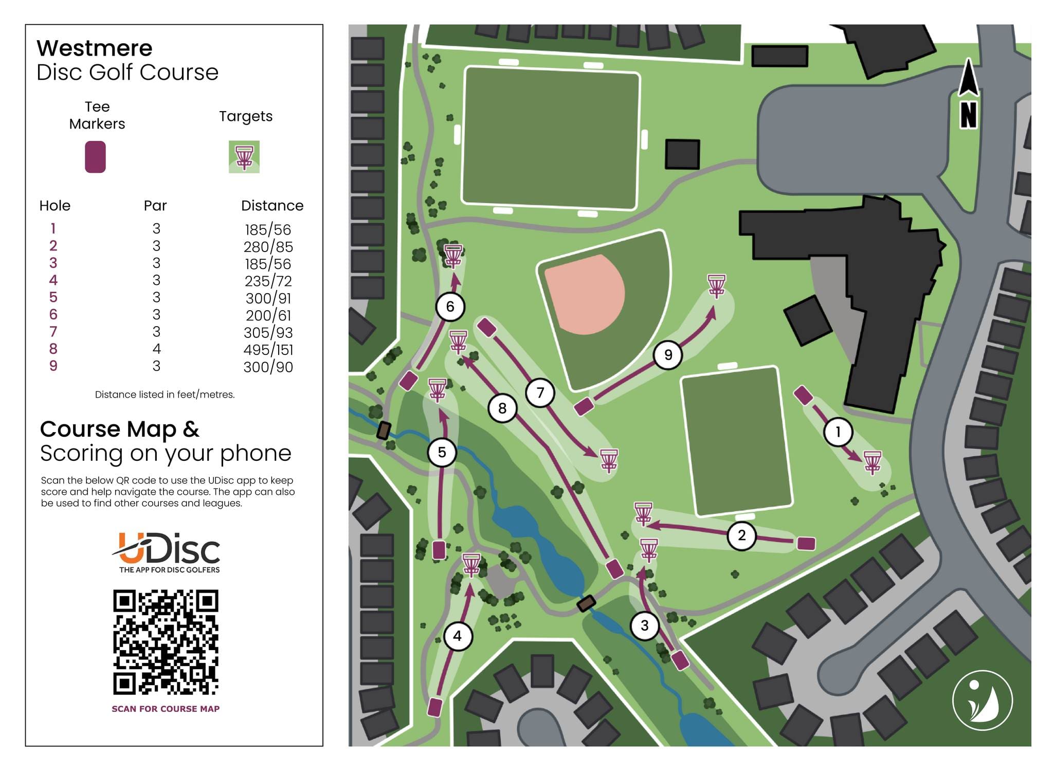 Chestermere Disc Golf Course Map